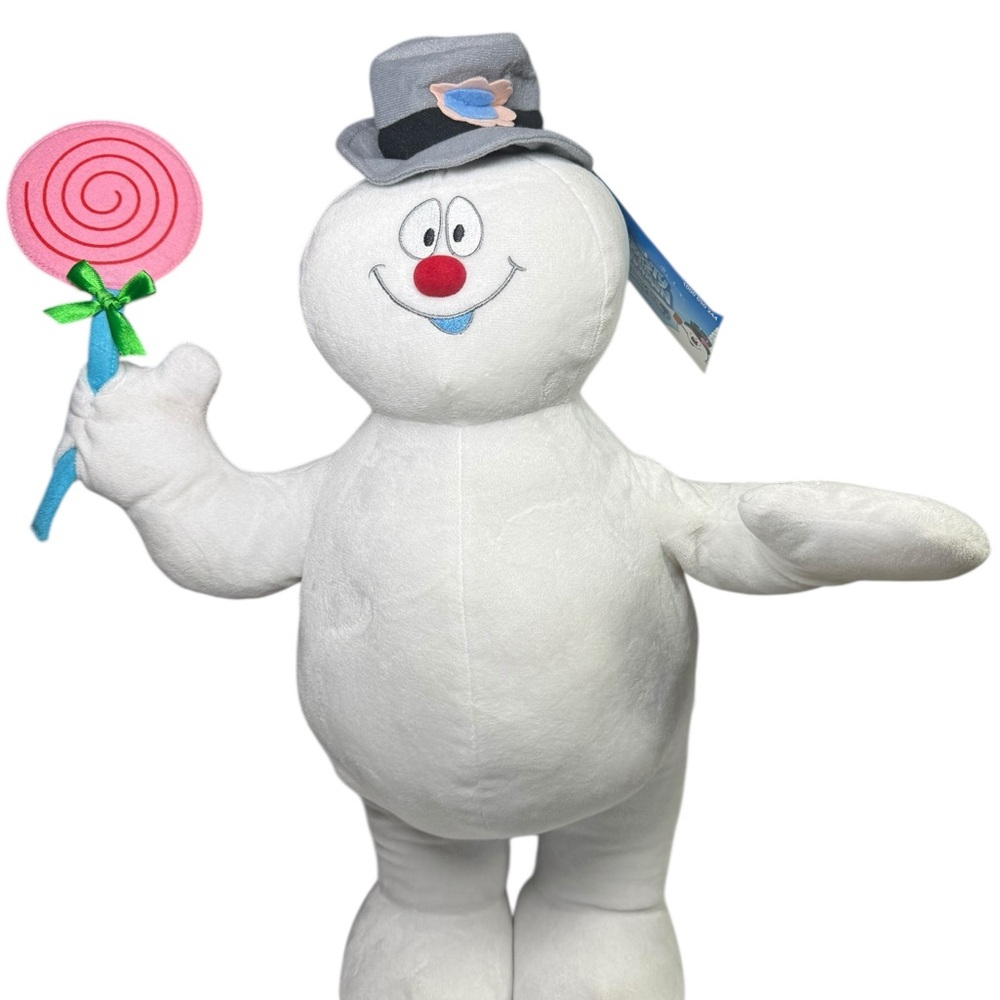 Gemmy Frosty the snow man standing plush holiday display Warner bros 2013